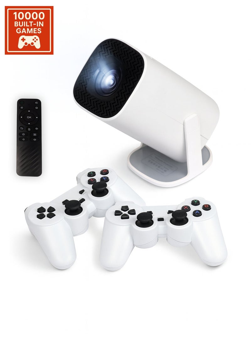 Toshonics P30 MAX Projector –10,000 Built-in Games, Android 11 OS, 130” Screen Display, 180° Rotating Stand, Speakers, Portable Mini Cinema, Home Theater, Movie Projector, Gaming Console, Wireless Screen Mirroring, HDMI, USB, Bluetooth 5.0, Wi-Fi 6, Smart Projector for Movies, Gaming, Business, Outdoor Entertainment - Image 1